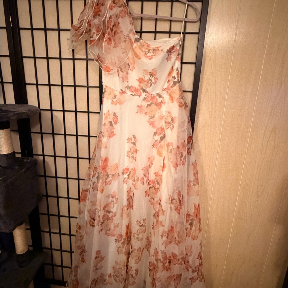 Floral One-Shoulder Dress